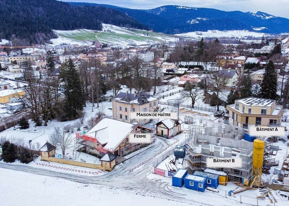 Appt PPE neuf de 2.5 pces avec terrasse Campagne Pernod, lot A1 - Des appartements neufs dans un cadre d'exception avec une maison de maître en toile de fond