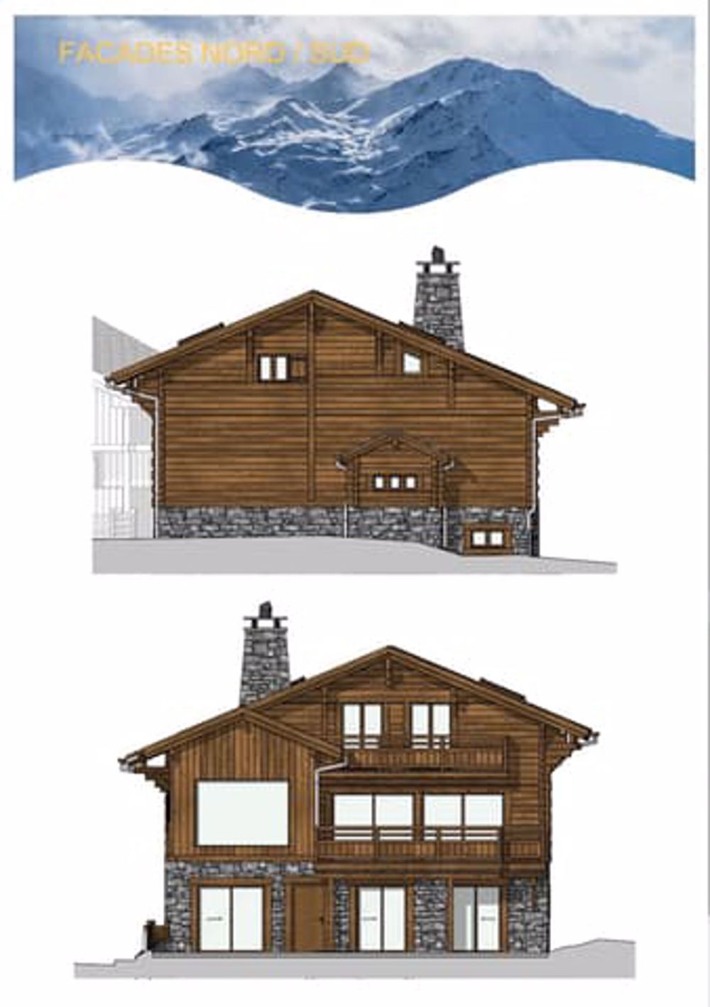 CHAPERON ROUGE - Plan façades Nord-Sud