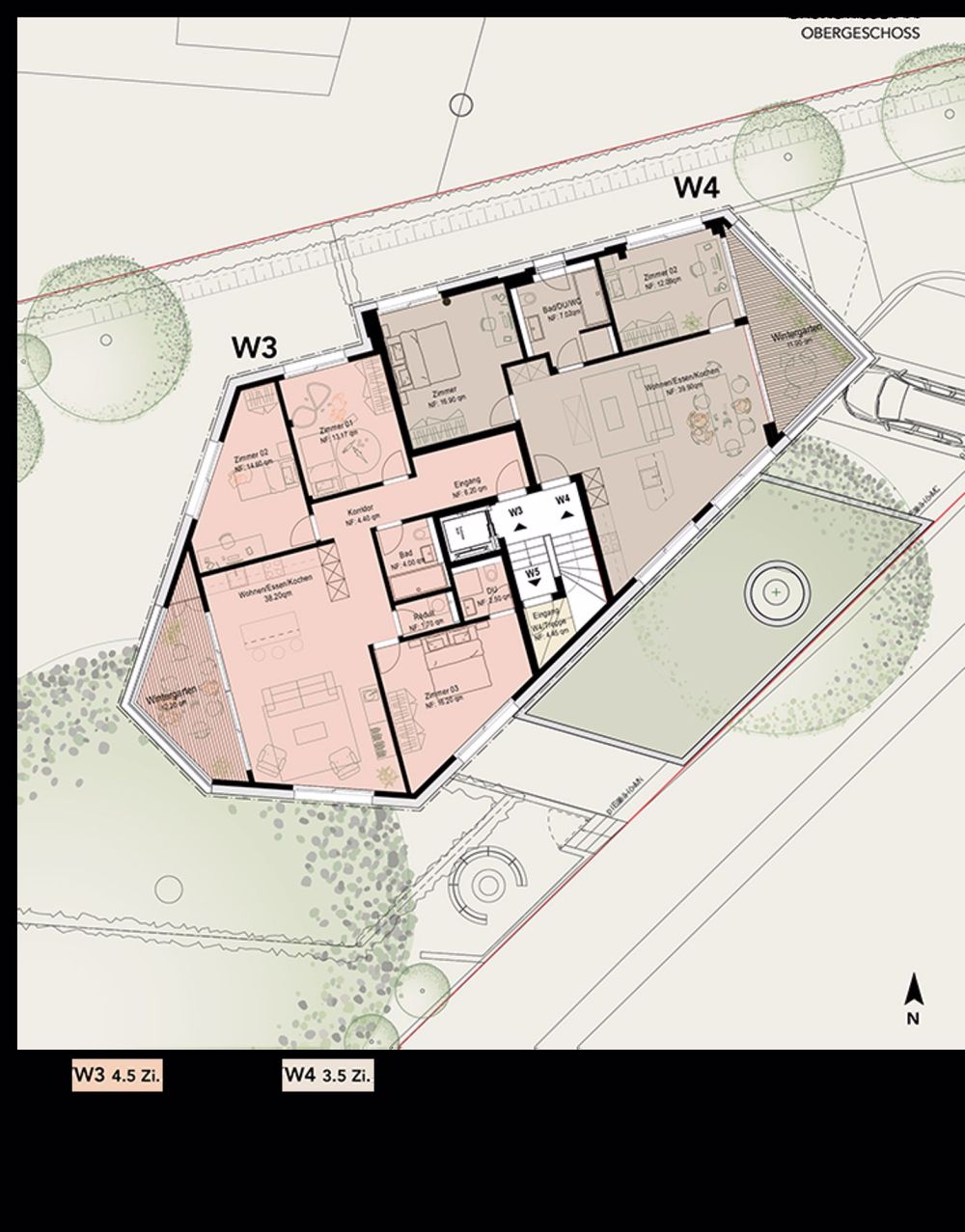 Helle und grösszügige 3.5-Zimmer-Geschosswohnung mit Hobbyraum und Aussicht - W4 - Bild 9