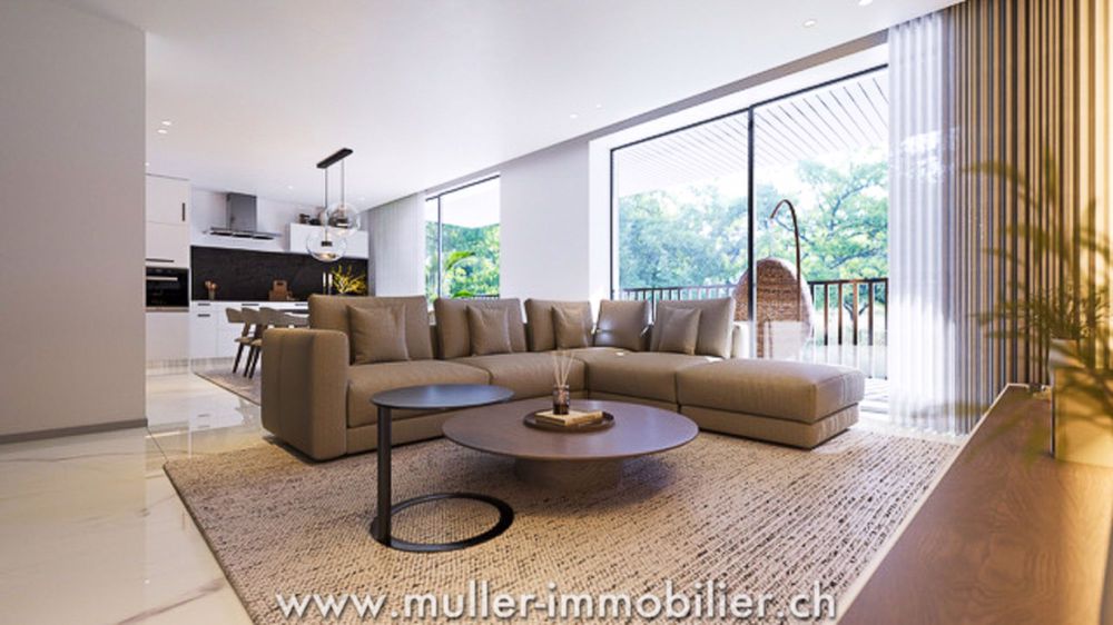 Dachgeschoss mit Blick auf das Land, nahe Romont - Bild 4