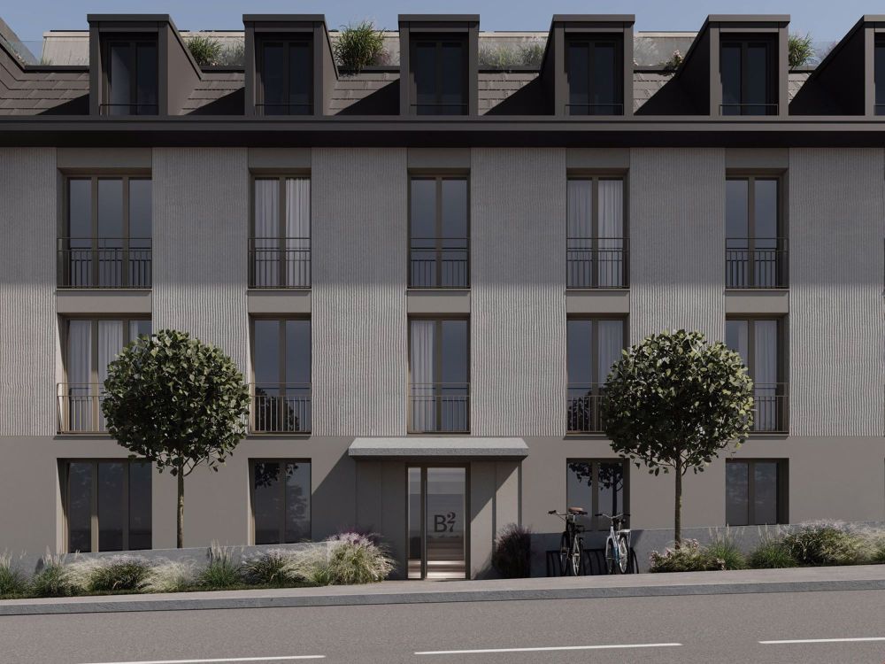 «B27» - Wohnung 0.B mit «Vorgarten» - «B27» Fassadenansicht