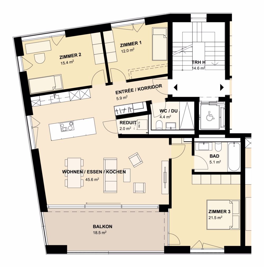 H5.2 I Premium 4,5-Zimmer-Wohnung im 5. OG mit Weitsicht direkt an der Aare - Bild 4