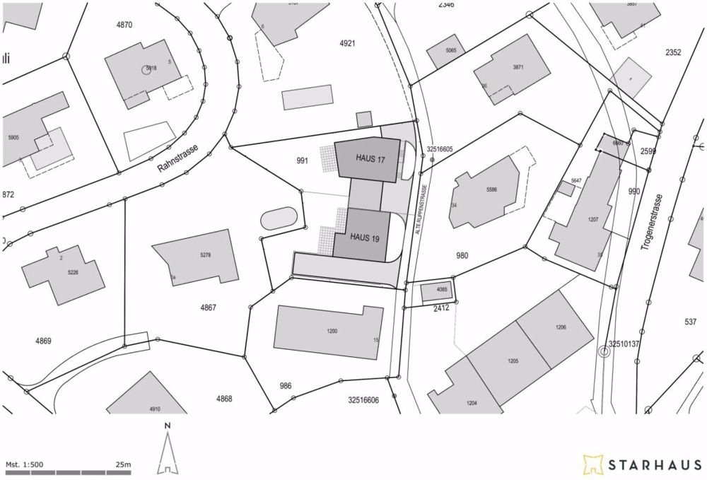 Bewilligtes Einfamilienhaus in Altstätten - Situation