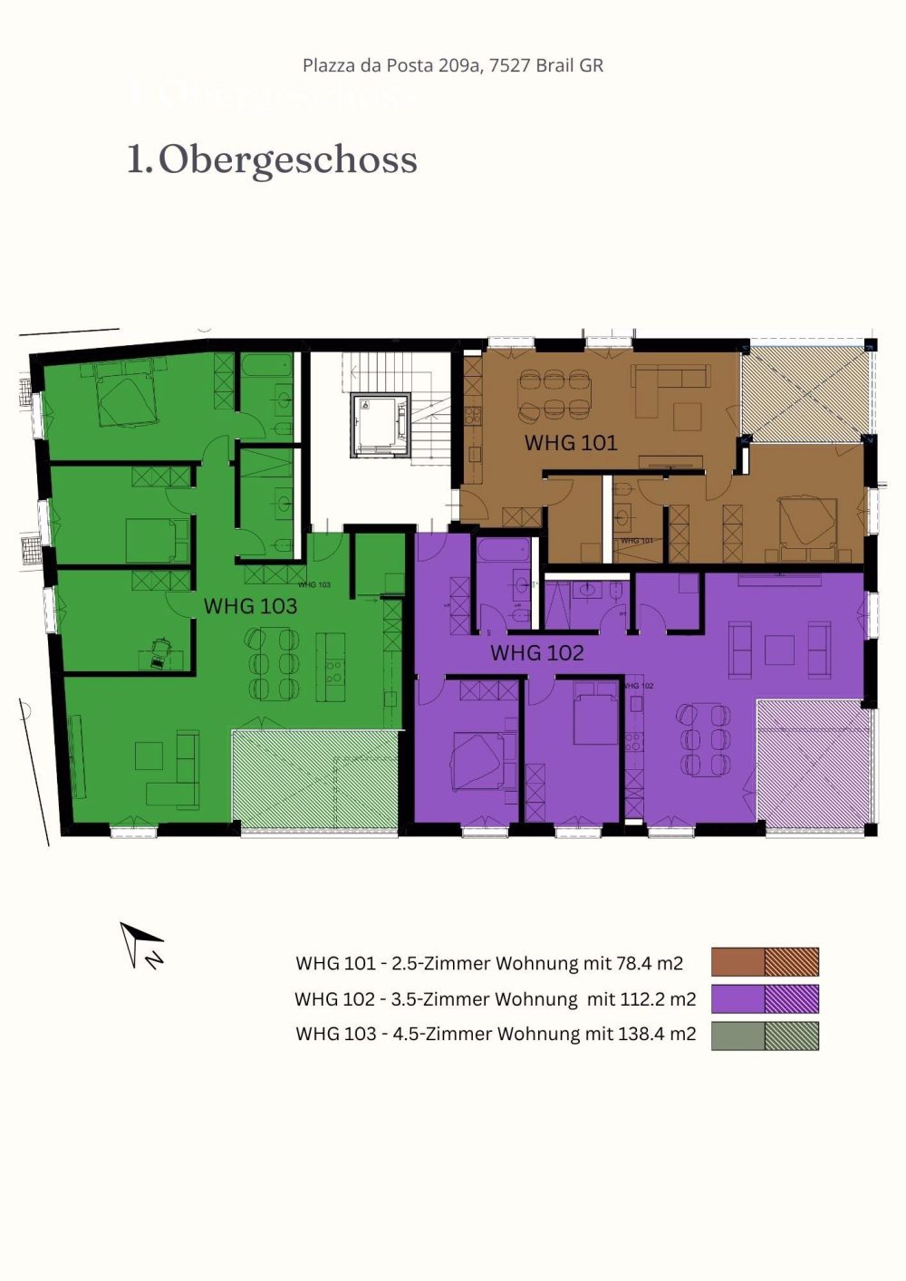 Grosszügige 2.5- bis 4.5-Zimmer Wohnungen in Brail (Erst- und Zweitwohnungen) zum Verkauf - Bild 4