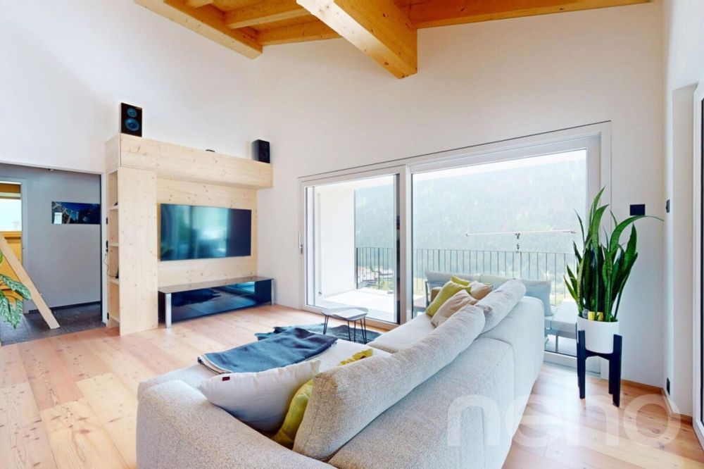 Moderne 4.5-Zimmer-Dachwohnung mit atemberaubender Aussicht in Rueras - Bild 5