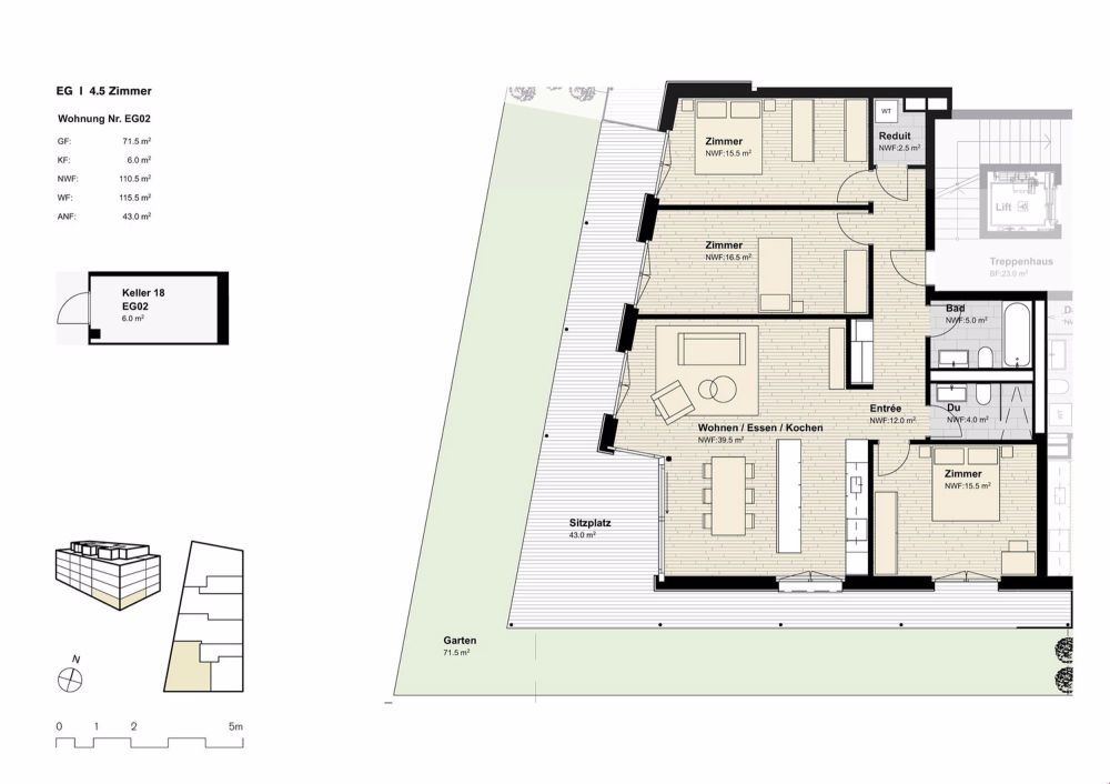 Sonnige 3.5-Zimmerwohnung mit grossem Balkon (25.5 m2) - Bild 13