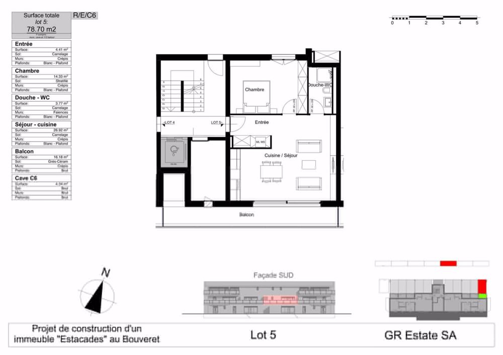 Les Estacades - 2,5 pièces au premier étage de 62m2 - Bild 2