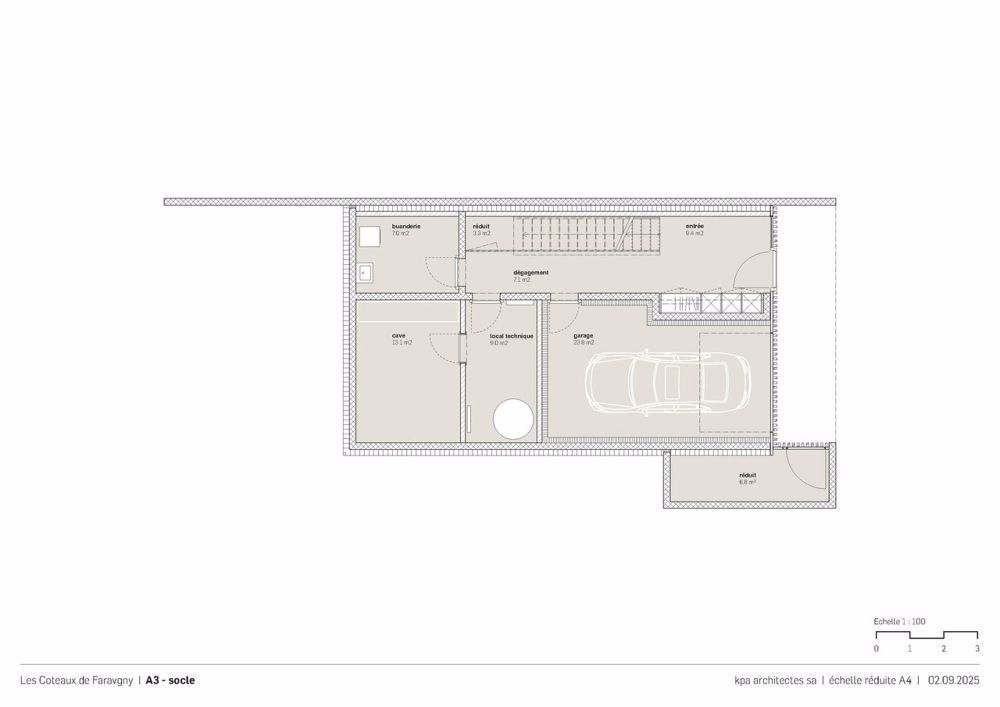 3 villas individuelles de 5.5 pièces - Plan du sous-sol