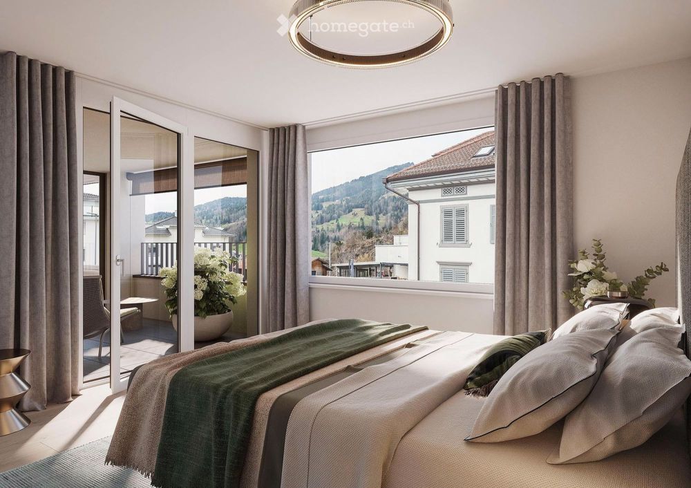 Moderne, zentral gelegene 4.5-Zimmer-Wohnung mit atemberaubendem Bergblick in Sattel - Bild 4