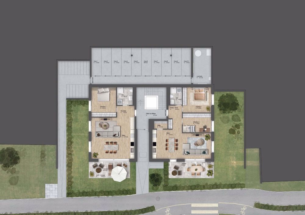 Appartement neuf 3.5 pièces avec terrasse et grand jardin (lot 2) – Marly - Bild 8