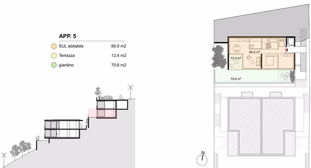 Appartamento 3.5 locali con terrazza e giardino, nuova costruzione - Bild 8
