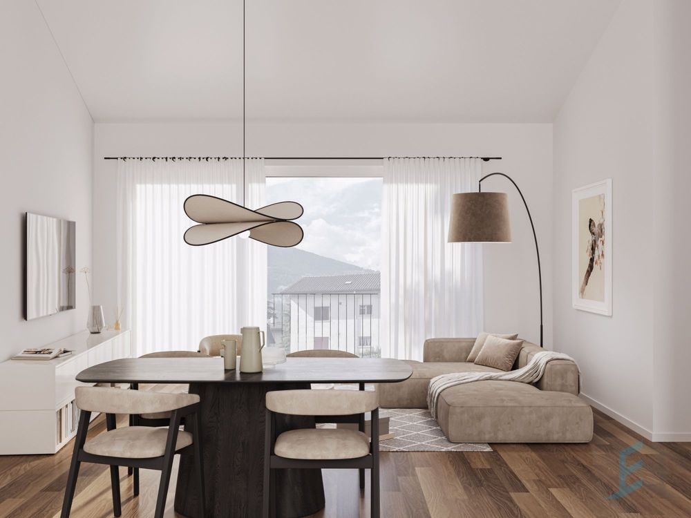 Superbe 2 ½ pièces en rez-de-jardin dans un projet de 7 unités à Villa - Résidence St-Charles - Séjour