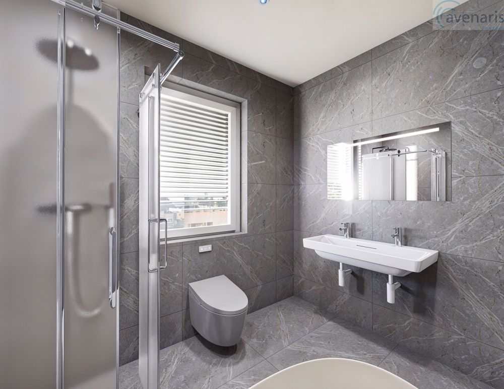 Neubauprojekt: Drei moderne und geräumige Reiheneinfamilienhäuser - Badezimmer 2. Obergeschoss Haus A + C