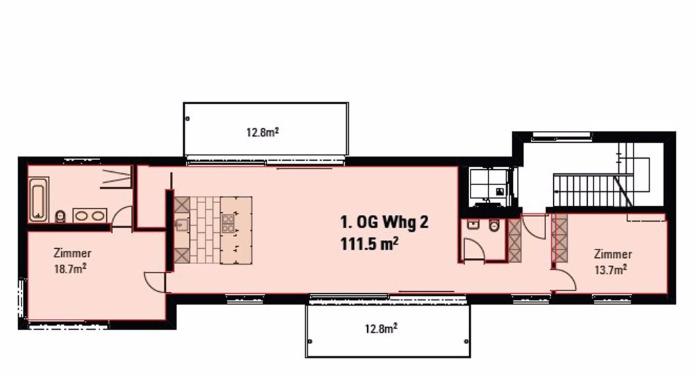 Moderne 3.5-Zimmer-Wohnung mit Balkon und herrlicher Aussicht in Lyss - Bild 3