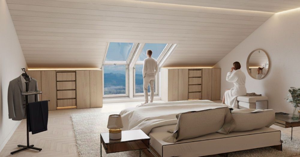 Modern, Clever & Aussichtsreich, in 2565 Jens entstehen drei hochwertige Upside-Down-Einfamilienhäuser mit Panoramasicht im lichtdurchfluteten Wohngeschoss im OG, Dusche en Suite im Schlafzimmer, DG … - Bild 1