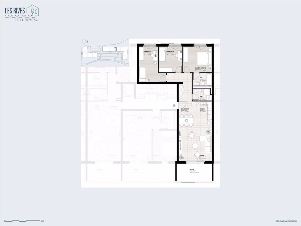 Traversant lumineux avec balcon plein sud - Bild 9