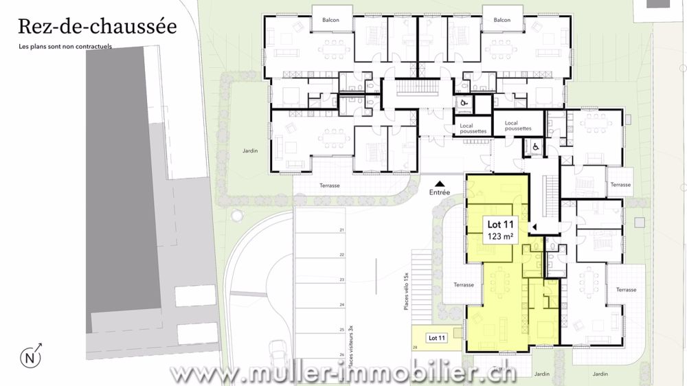 Geräumige 5,5-Zimmer-Wohnung mit 2 Terrassen und großem Garten in Siviriez! - Bild 5