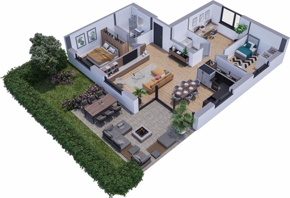 WOHNUNG MIT TERRASSE UND GARTEN - PANORAMABLICK - EXKLUSIV - Bild 8