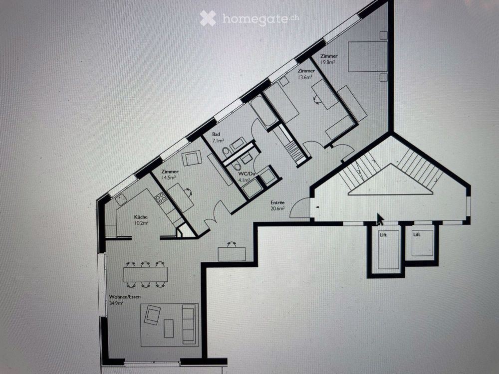 Wohnung zu vermieten - Zellweger Park - 4.5 Zimmer - Bild 5