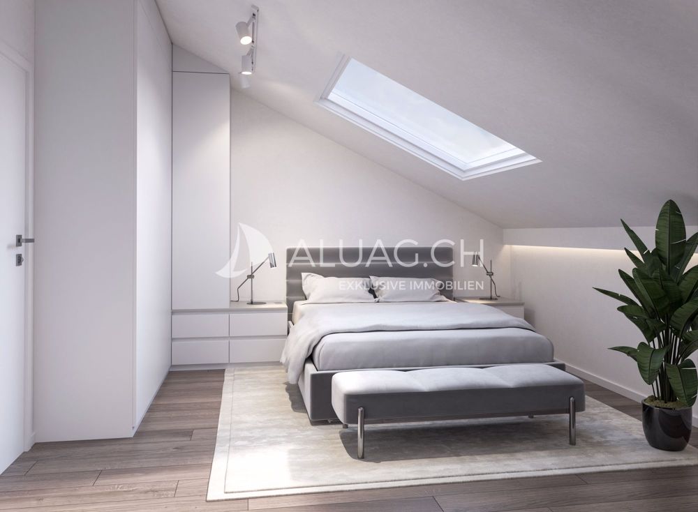 5.5 ZIMMER DACHWOHNUNG - Ein wunderschönes, sehr helles Schlafzimmer, das mit seinem hochwertigen Parkett Komfort und Ruhe bietet