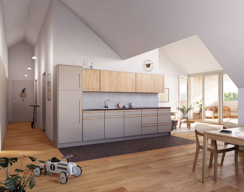Idyllisch Wohnen am Bach" Neubauprojekt in Pfyn: 2- bis 5-Zimmer-Wo - Küche