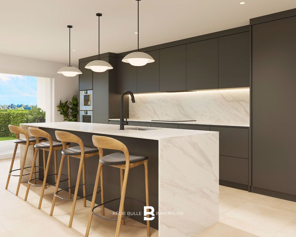 L'Écrin - Votre 4,5 pièces d'exception à St-Légier - Cuisine Étages