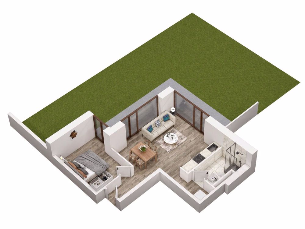 Appartement 2.5 pièces neuf de haut standing en résidence principale. - Bild 1