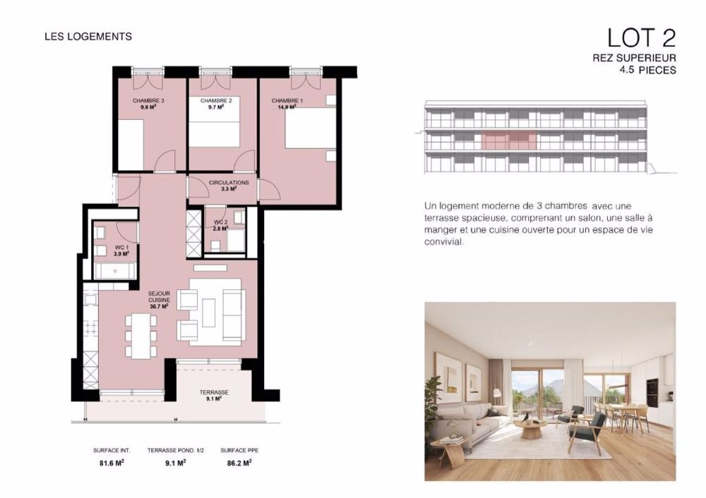 Rare à Chailly - Superbe duplex neuf avec terrasses - Bild 7