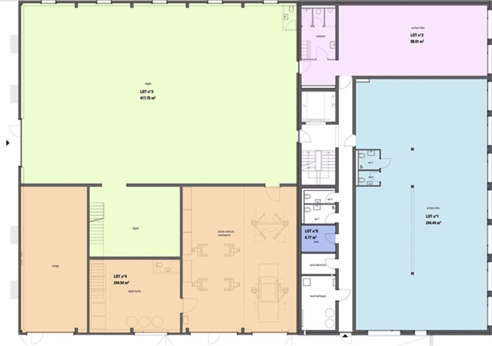 Neue Gewerbeflächen auf einer Ebene, die nach Ermessen des Mieters umgewandelt werden können - Bild 1