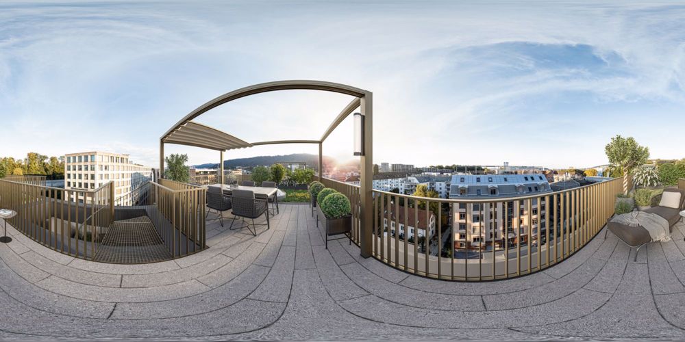 Neubauprojekt Eichstrasse Zürich Maisonette-Dachwohnung mit Terrasse - Eichstrasse_Dachterrasse