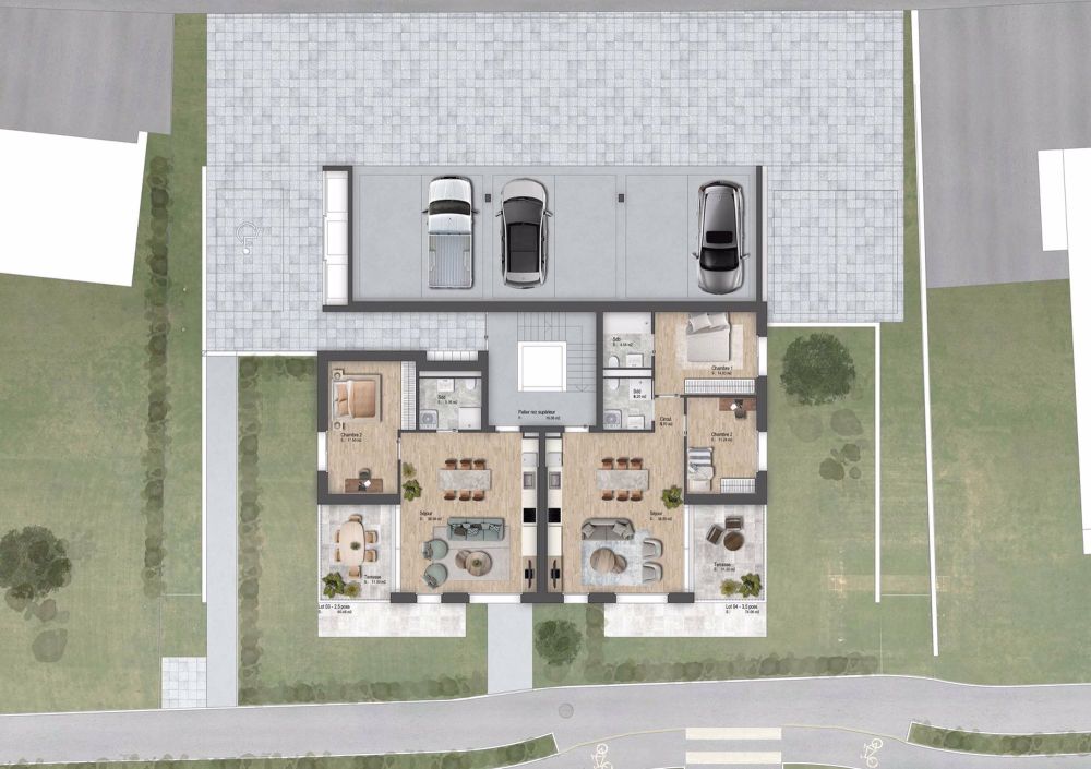 Appartement neuf 3.5 pièces avec terrasse et grand jardin (lot 2) – Marly - Bild 9