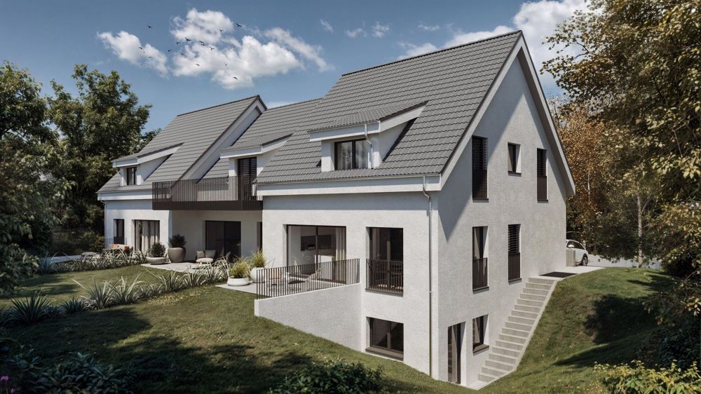 Neubauprojekt am Buchenweg?3, Hettlingen – 3 moderne Einfamilienhäuser in Minergie-Bauweise - Bild 1