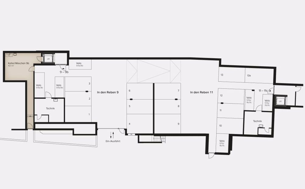 Luxuriöses 4.5-Zimmer-Terrassenhaus - In den Reben - Grundriss