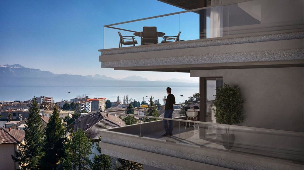 PULLY - PROMOTION EN COURS DE CHANTIER - APPARTEMENTS (A01/REZ INF) VUE LAC ET LES ALPES - Bild 3