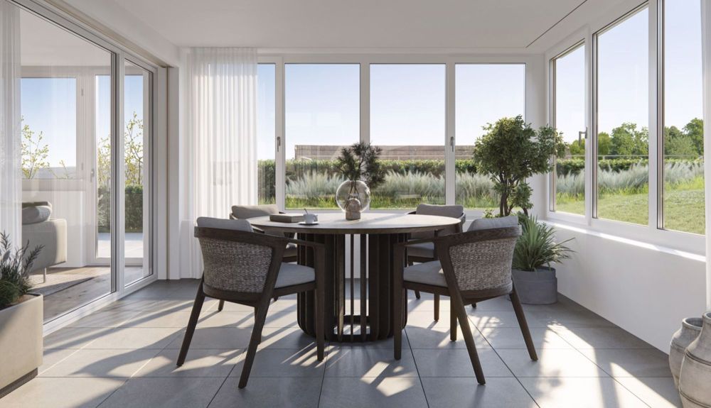 INFINITY LIVING ABOVE LAKE ZURICH - 4,5-Zimmer-Gartenwohnung - Wintergarten