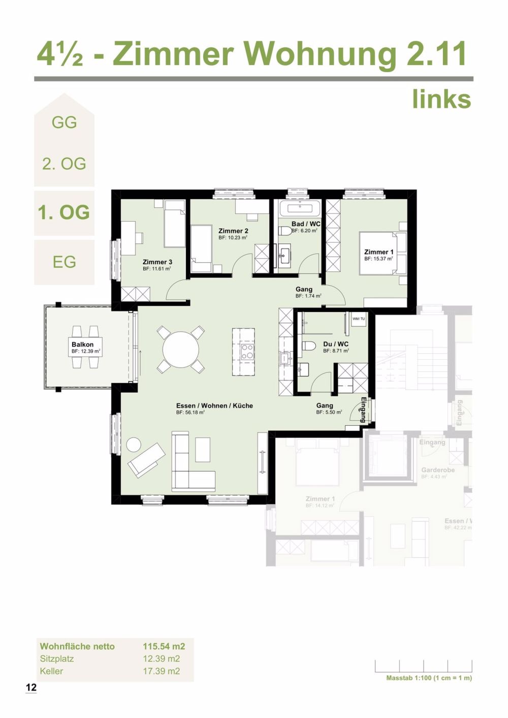 Attraktive Neubau-Renditeliegenschaft in Bleienbach – 2 Mehrfamilienhäuser mit je 8 Wohnungen - Bild 8