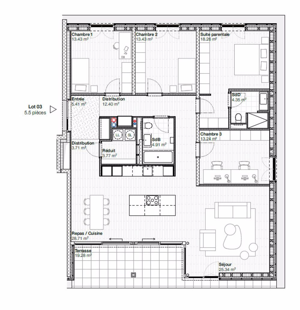 Zu verkaufen, Appartement PPE, 1632 Riaz, Ref 1632.03 - Bild 4