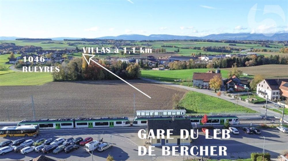 Off-Plan-Verkauf - Los 2 - In Rueyres, 3,5-Zimmer-Wohnung nach Südwesten mit Eckgarten, 1 km von Bercher und Bahnhof entfernt - Bild 1