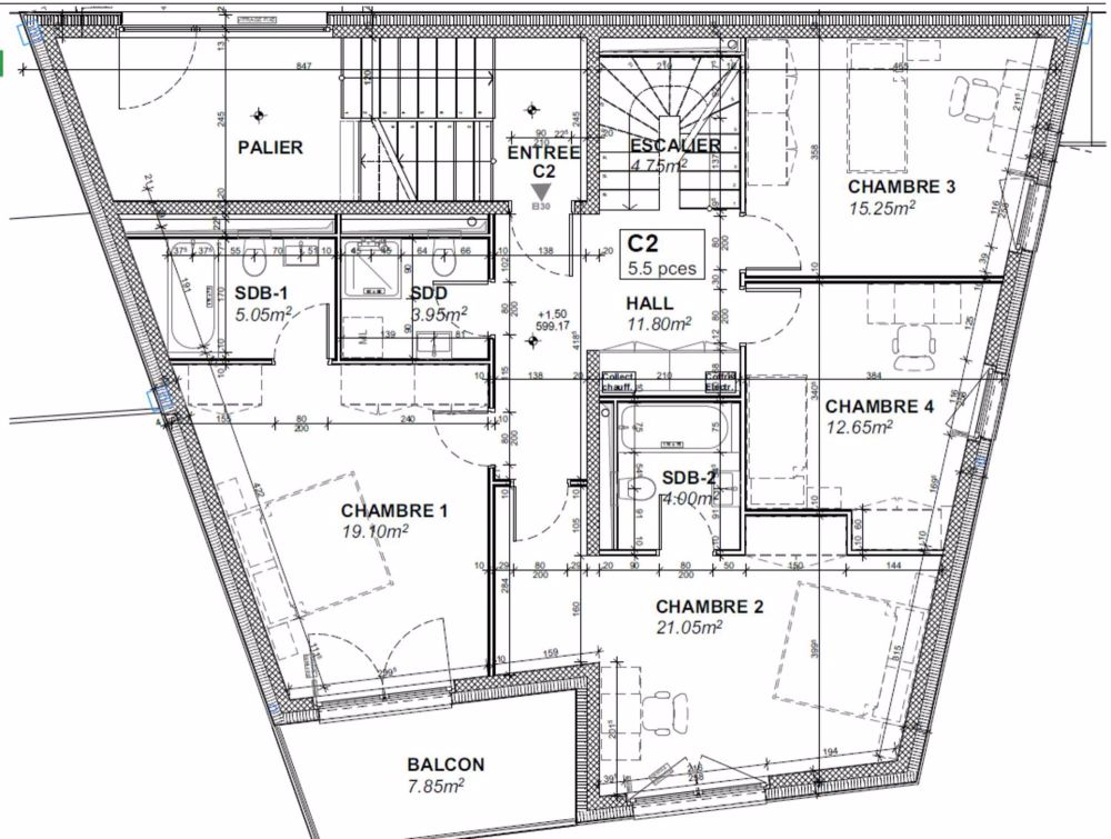 Dachgeschoss-Neubau mit 5,5 Zimmern im Duplex mit Terrasse und Blick auf den Genfer See - Bild 2