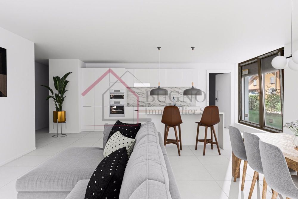 Appartement PPE mit 4,5 Zimmern, 110 m2 PPE, mit Garten - Pièce de vie