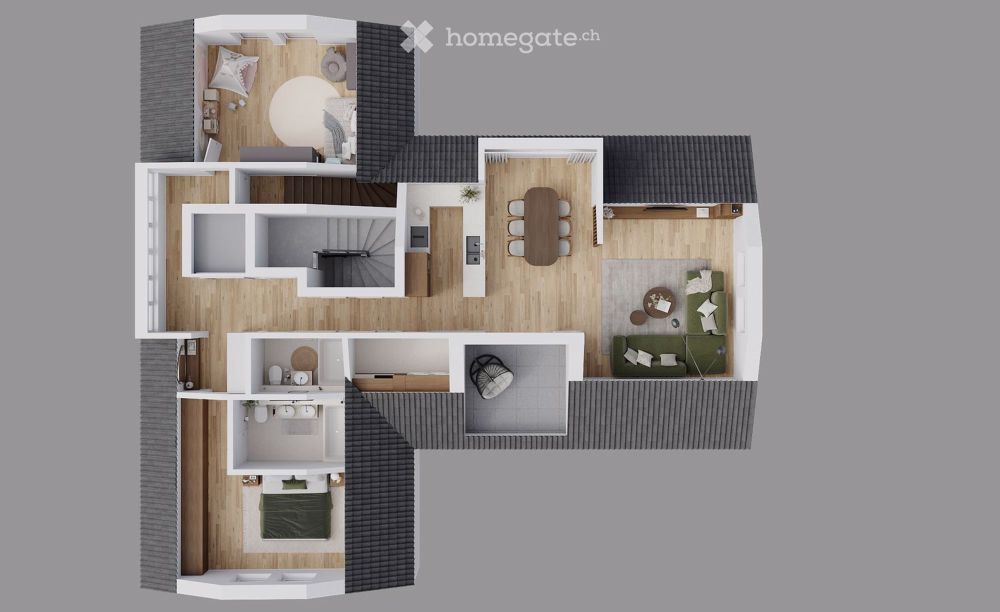 Obergeschoss - Wohnung in Lengnau AG - Bild 2