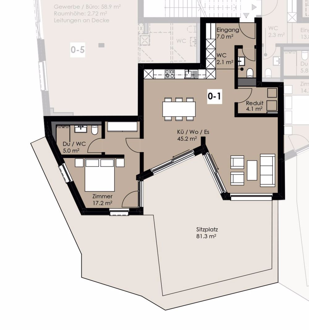 Moderne 3.5-Zimmer-Neubau-Wohnung mit grossem Gartensitzplatz in Sattel - Bild 5