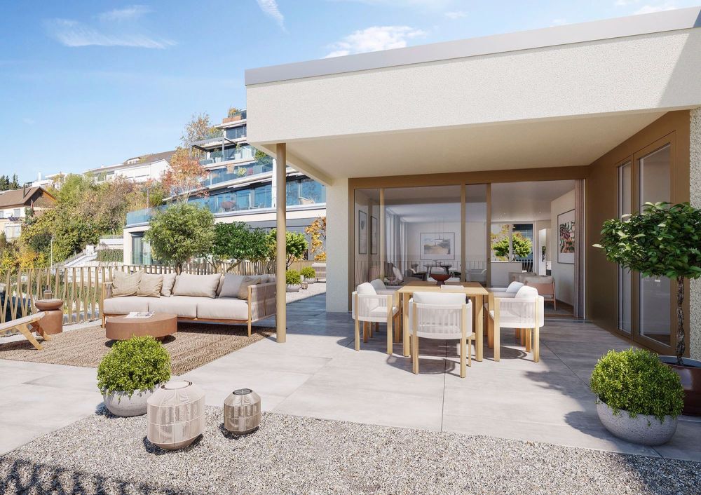 «Loonstrasse 6» - Ihre Wohnresidenz in Niederrohrdorf - Visualisierung Terrasse Attika