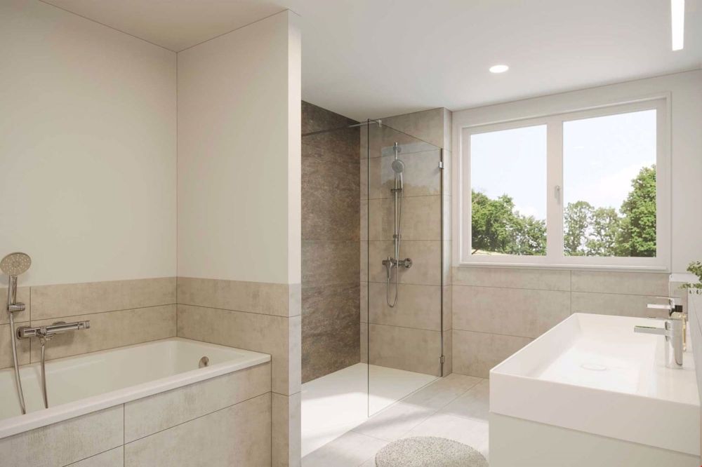 4.5 Zimmer Neubauwohnung 1.OG – Haus A - Badezimmer