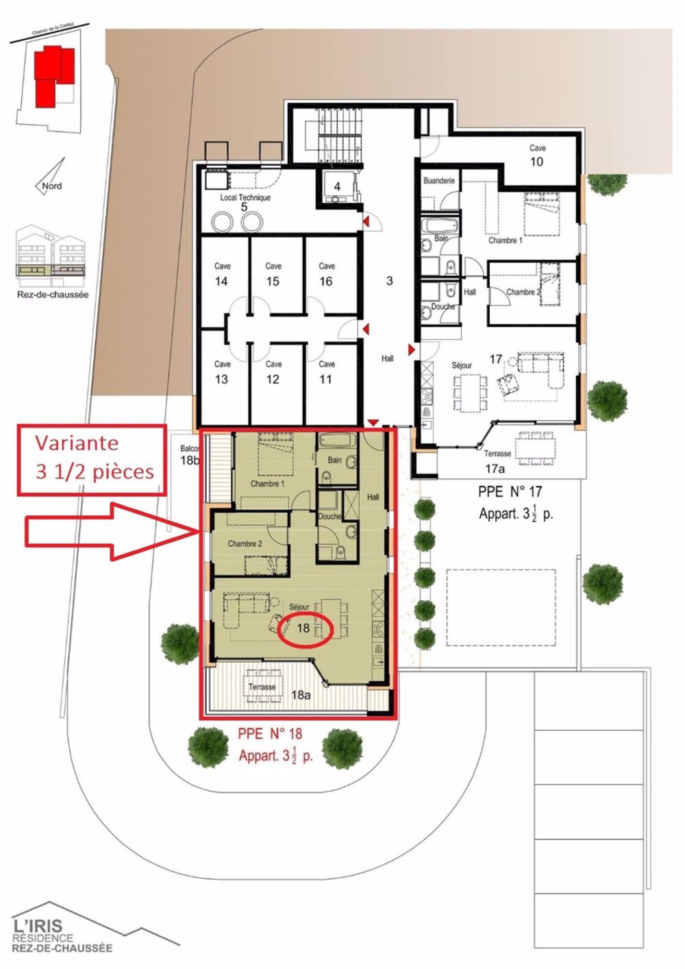 Nouveauté - Centre de Savièse - Variante 3.5 pièces