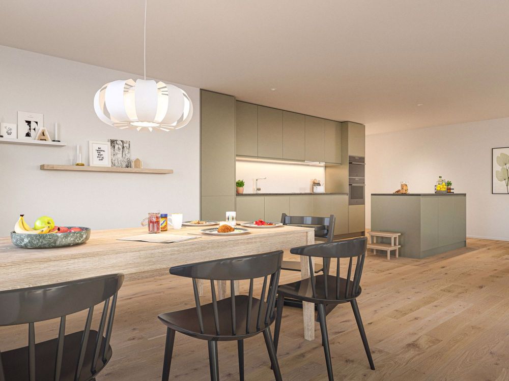 Platz für Lebensqualität - Ihr Rückzugsort im Park - Küche und Essbereich