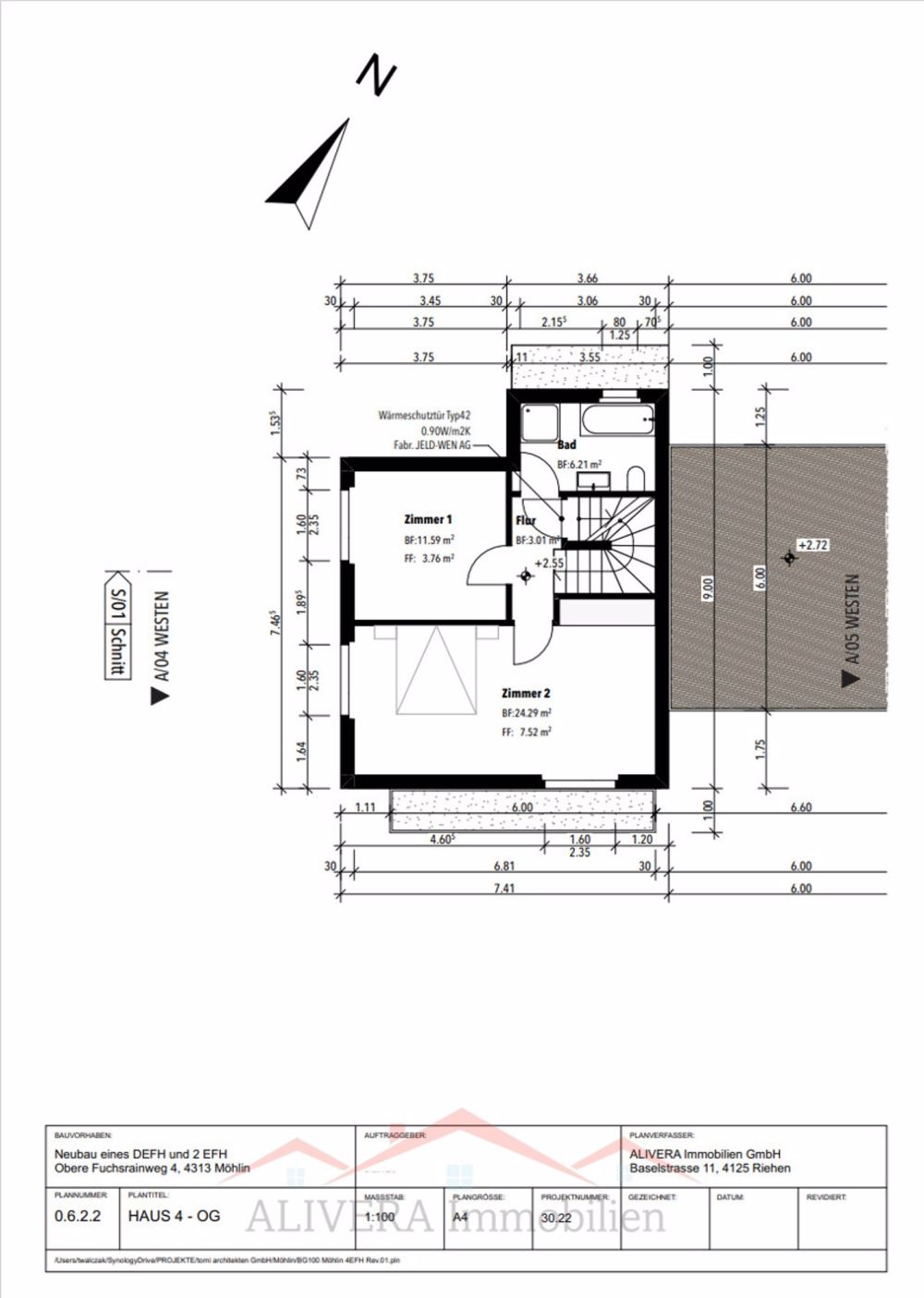 Modernes, Einfamilienhaus in Möhlin Haus 4 - OG