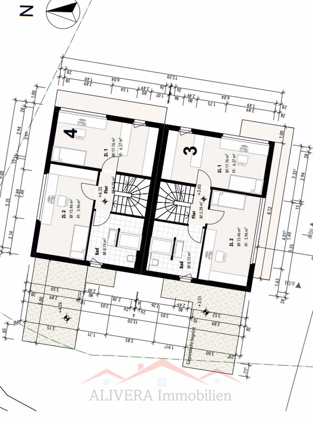 Modernes Neubauprojekt: Doppeleinfamilienhäuser in 4254 Kleinlützel, - OG