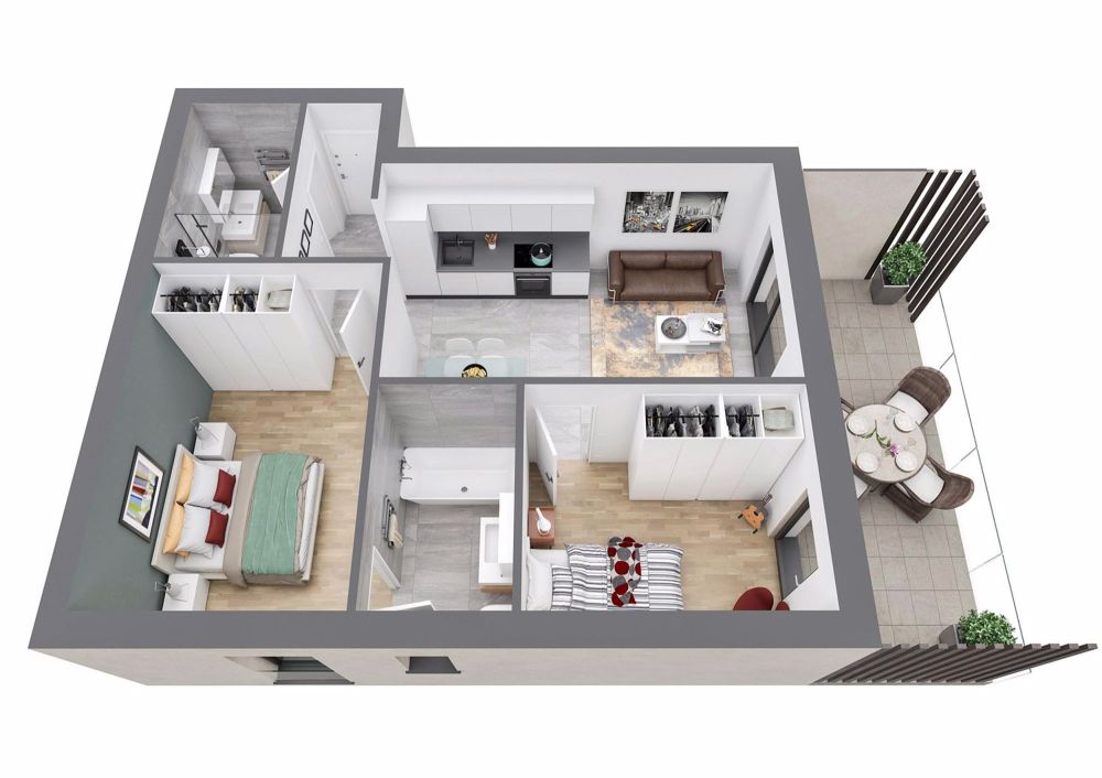 Schönes Dachgeschoß 3.5 Zimmer mit Roof Top in Vacallo - Bild 1