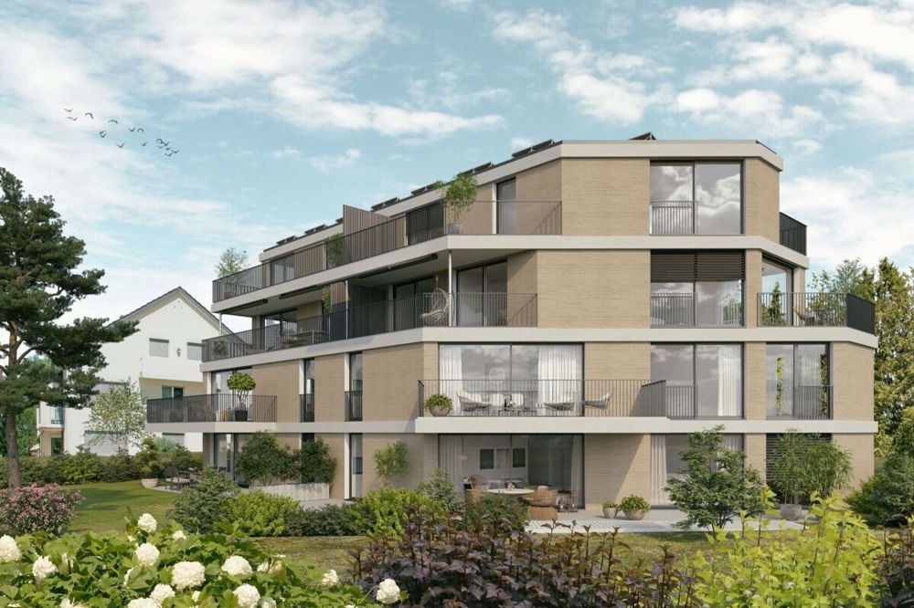 3.5-Z.-Gartenwohnung (W1) mit gr. Hobbyraum u. Keller, schönem Garten - Gartenansicht